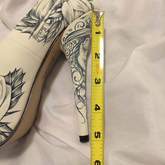 Iron Fist Women's Peep Toe Pump Bonebreaker Key to My Sole Shoes SZ 7 L.A. Woods - Picture 11 of 14